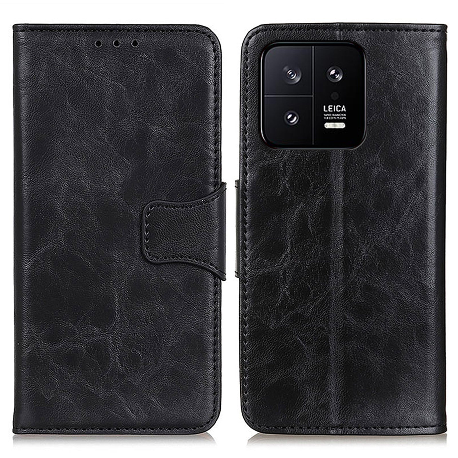Anti-shock Phone Cover For Xiaomi 13 Pro 5G Crazy Horse Texture Magnetic Clasp Split Leather Phone Case Wallet Stand Anti-shock Phone Cover For Xiaomi 13 Pro 5G Crazy Horse Texture Magnetic Clasp Split Leather Phone Case Wallet Stand